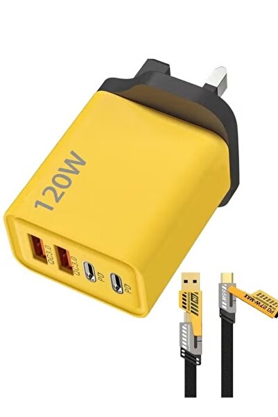 Generic USB-C 4-Port Charger 1M Data Cable Fast Charging Charger Travel Adapt...