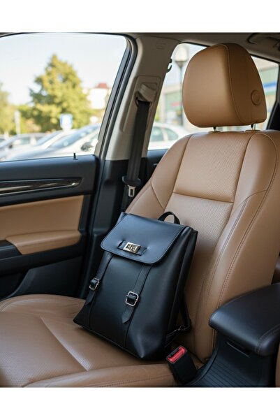 Elory Grace حقيبة نسائية سوداء كلاسيكية حقيبة ظهر - للمدرسة والكمبيوتر المحمو...