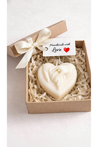 Invitatii Originale Lumanare ceara soia INIMA VERIGHETE