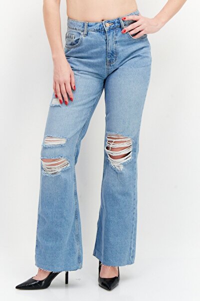 Don't Call Me Jennyfer Women Flare Fit Wash Non-Stretchable Jean, Blue