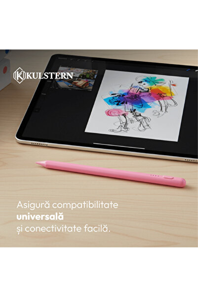Kulstern Stylus Pen Universal, Kulstern™, Stilou Compatibil cu orice tableta si telefon, Magnetic, USB-C