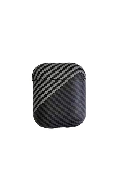 Zebana Zb-Ap8 Airpods1/2 Carbon Fiber Patterned Protection Case Gray - Black