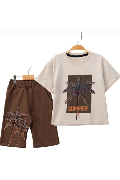 BEGONYA BEBECE KIDS طقم صيفي للأولاد، طقم سوتير صيفي، تي شيرت صيفي، طقم قطن م...