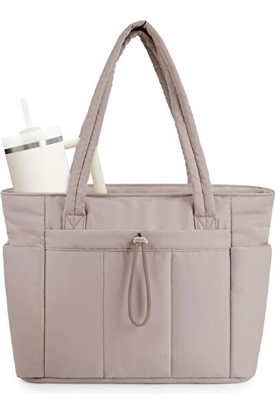 Arabest Tote Bag with Cup Holder & Laptop Compartment & Trolley Sleeve for Tr...