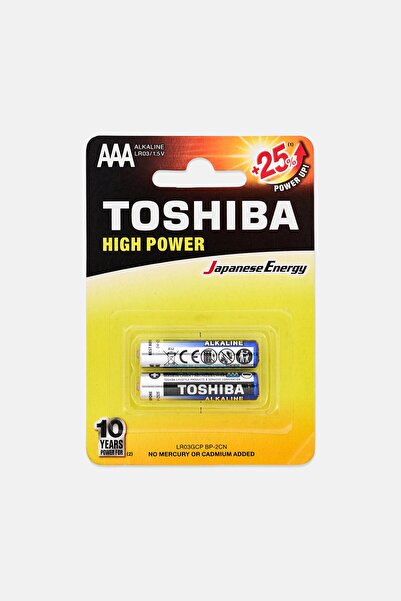 Toshiba 2-Piece High Power Alkaline AAA Battery, Blue
