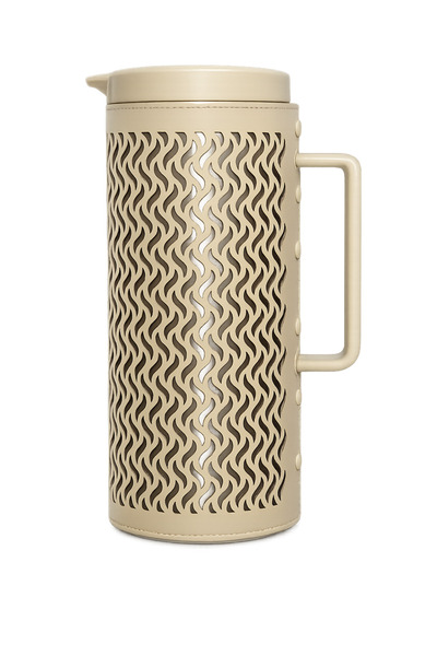 REXA R Royal thermos, 1 liter, leather covered, glass inner case