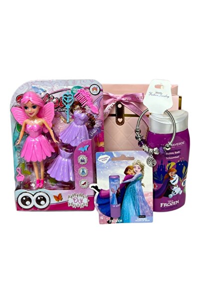 velve Set fete Frozen, papusa Zana cu accesorii fashion, balsam buze, spuma b...