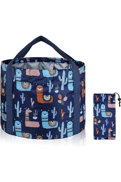 Arabest Collapsible Foot Bath Basin, 26L Portable Folding Water Bucket for Ca...