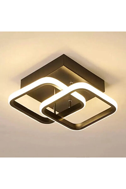 OEM Lustra LED 32W Pentru două persoane Pătrat Negru Echivalent 200W