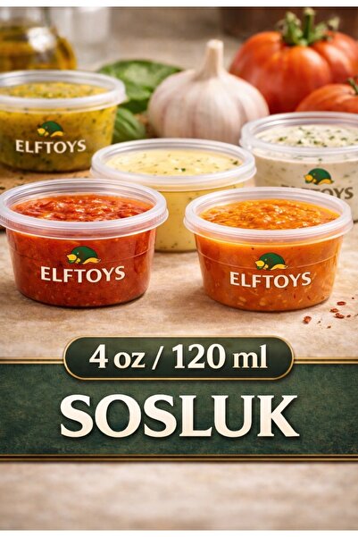 ELF TOYS Sosluk sızdırmaz (25adet)120 ml mini saklama kabı et suyu , kemik suyu , buzluk gıda temasına uygun