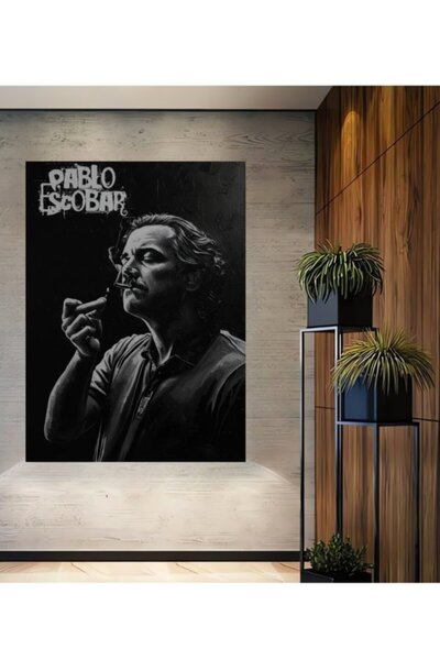 Teona Ahşap Pablo Escobar Yağlı Boya Görünümlü Ahşap Dekoratif Tablo Mutfak,o...