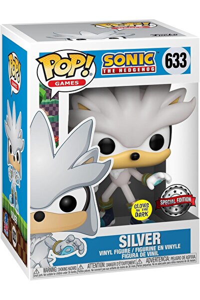 Funko Pop Sonic The Hedgehog Silver the Hedgehog (Glow in the Dark) Figure Figür