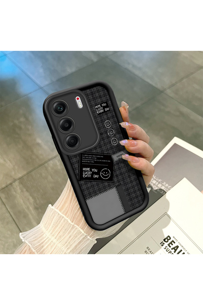 PATTERNOVA Tecno Camon 40 Uyumlu Yüksek Kaliteli Kare Desenli Silikon Kılıf, ...