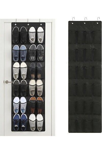 Arabest Shoe Hanger for Door 24 Mesh Pocket Over The Door Shoe Organizer Spac...