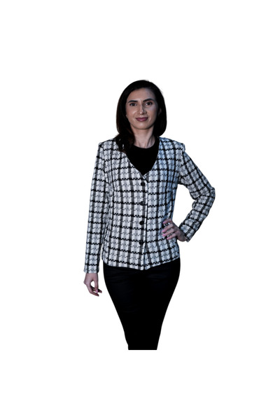OEM Black and White Checkered Blazer
