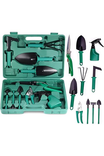 Arabest مجموعة أدوات البستنة، 10 قطع، أدوات يدوية خارجية للزراعة والتشجير بمق...
