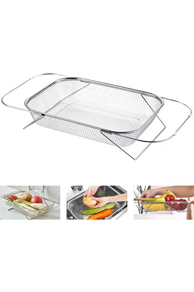 Arabest Dish Drying Rack, Stainless Steel Colander Basket,with Fine Mesh Stra...