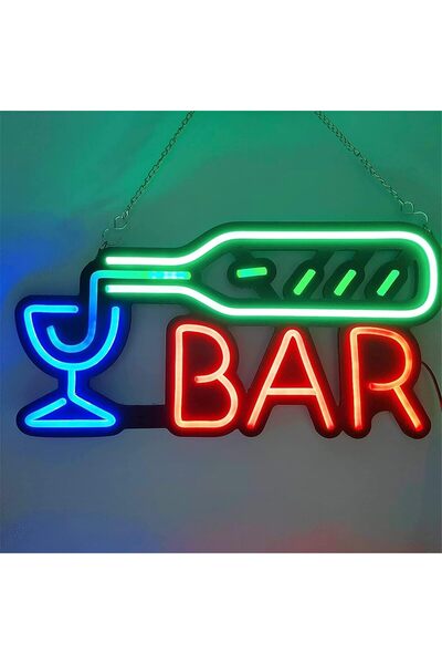 Slasa Bar Neon Sign LED Modeling Light with 6mm Acrylic Base, 56x30cm Decorat...