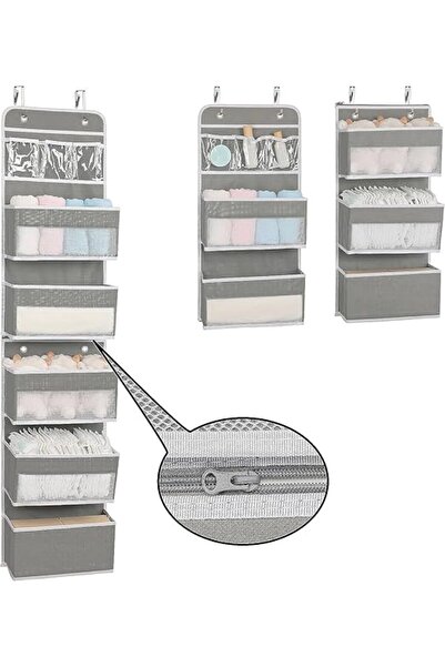 Arabest Over Door Storage Organizer 6 Tiers, Removable 1 Split into 2 Swing-P...