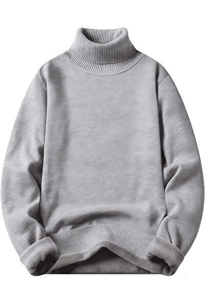 casme Men's High Neck Slim Fit Lightweight Sweater