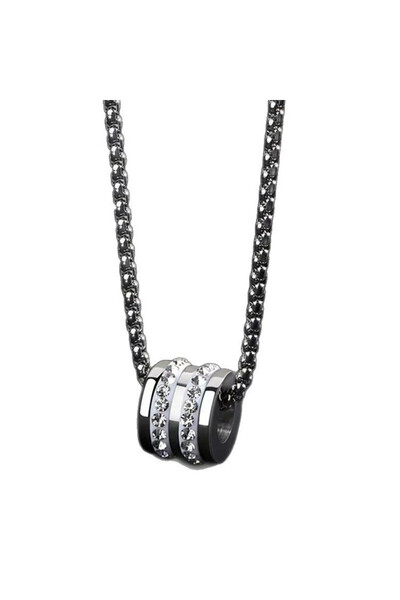 EFAYN.RO Lant unisex, pandantiv minimalist, model cu cristale de sticla, fash...