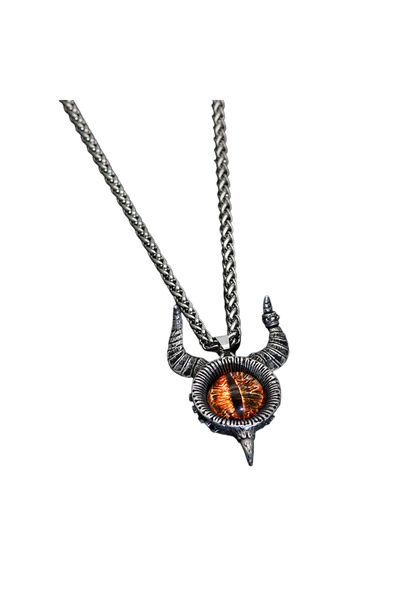 EFAYN.RO Lant cu pandantiv ochi de dragon, model mitologic, all seeing eye, u...