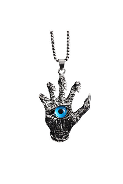 EFAYN.RO Lant, model gotic vintage, pandantiv mana cu ochi de demon, unisex, ...
