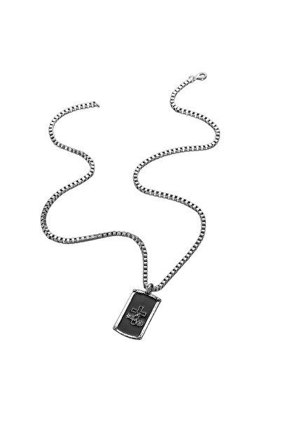 EFAYN.RO Lant cu pandantiv cruce cu motocicleta, model biker life, unisex, ar...