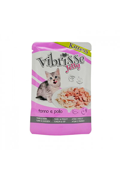 Croci Hrană umedă pentru pisici Vibrisse, Kitten, Ton și Pui în jeleu, 18 x 70g