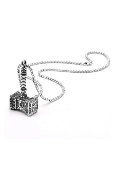 EFAYN.RO Lant, model vintage mjolnir, pandantiv ciocanul lui Thor, unisex, ar...