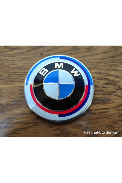 restinal BMW 50.Yıl M Renk Logo Arma (ÖLÇÜ) 82mm 8.2cm Ön Kaput Bagaj Uyumlu ...
