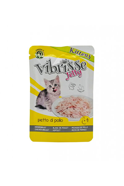 Croci Hrană umedă pentru pisici Vibrisse, Pisicuță, Pui în jeleu, 18 x 70g