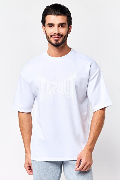 Tapout Men Sportswear Fit Short Sleeve Outdoor T-Shirt, White