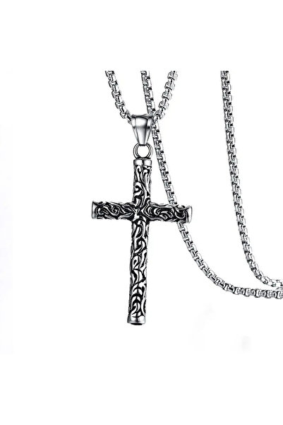 EFAYN.RO Lant cu pandantiv cruce, model holy cross, M3 stil budist, unisex, a...