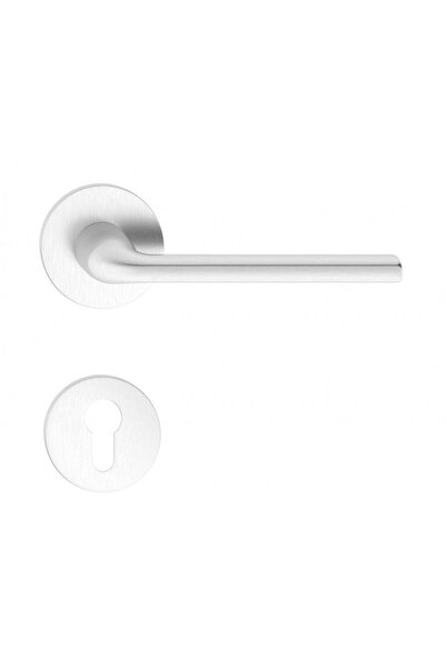 THG Bella R Satin Chrome Door Handle with Lock Rosette
