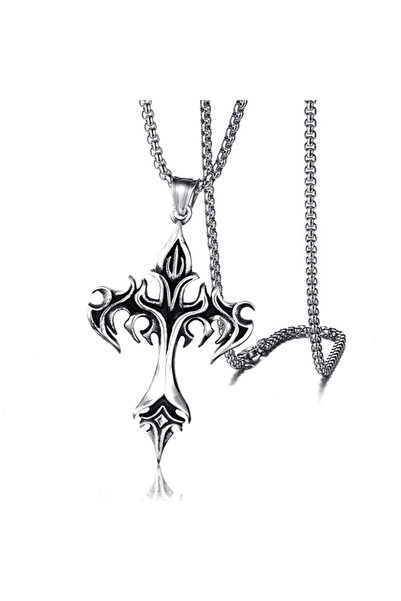 EFAYN.RO Lant unisex, pandantiv tip cruce, model gotic, tematica stylish cros...