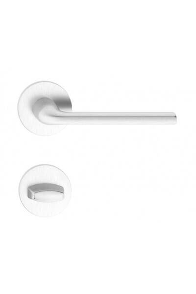 THG Bella R Satin Chrome Door Handle with WC Rosette