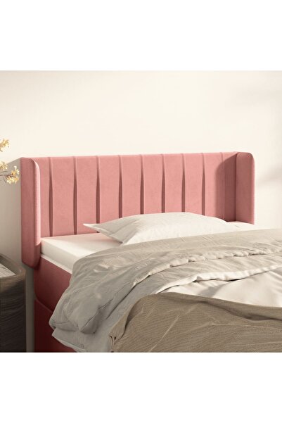 Concept Tăblie de pat cu aripioare roz 93x16x78/88 cm catifea