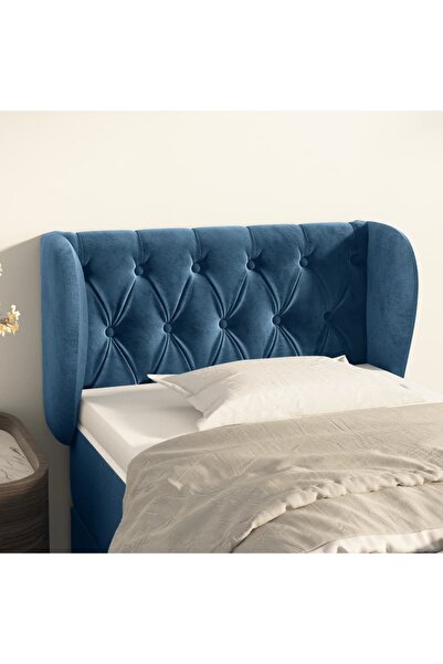 Concept Σκούρο μπλε κεφαλάρι με φτερά 83x23x78/88 εκ. Βελούδο