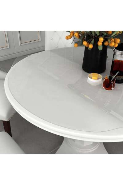 Concept Folie de protecție masă, transparent, Ø 80 cm, PVC, 2 mm