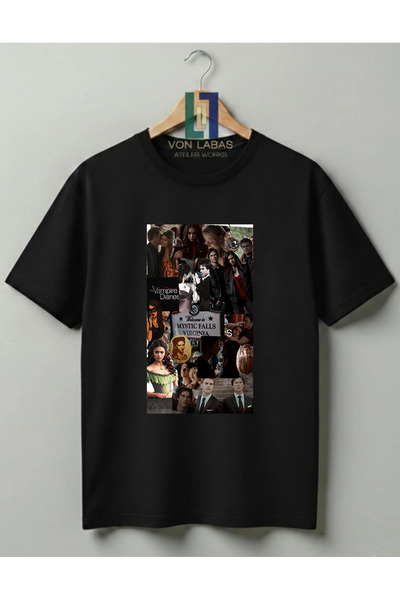 Grafftee Clothing The Vampire Diaries Σχεδιασμένο Unisex T-Shirt από 100% βαμ...