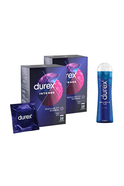 Durex Intense Orgasmic Condoms Package 2 x16 pcs + Originals Lubricant 50 ml