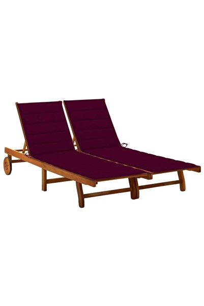 Concept Ξαπλώστρα κήπου με μαξιλάρια, 2 άτομα, από μασίφ ξύλο ακακίας