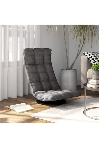 Concept Scaun de podea pivotant, gri deschis, material textil