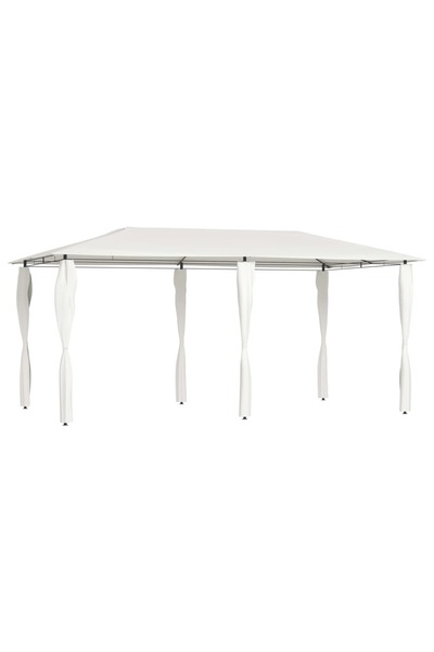 Concept Pavilion with pole covers, cream, 3x6x2.6 m, 160 g/m²