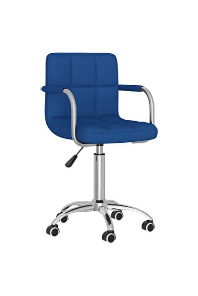 Concept Scaun de bucătărie pivotant, albastru, material textil