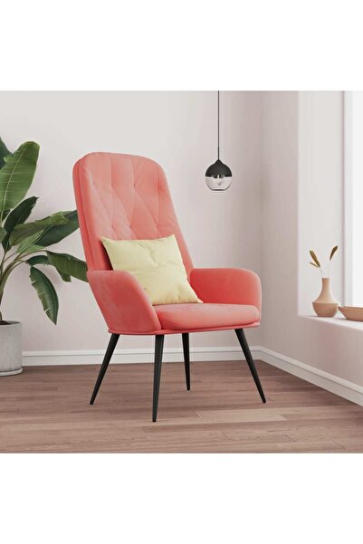 Concept Scaun de relaxare, roz, catifea
