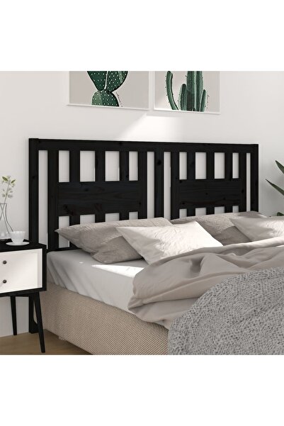 Concept Κομοδίνο, μαύρο, 126x4x100 cm, μασίφ ξύλο πεύκου