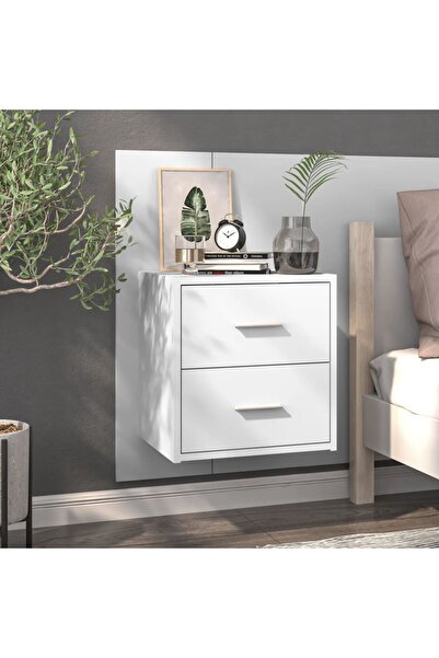 Concept Noptieră de perete,alb extralucios,lemn prelucrat