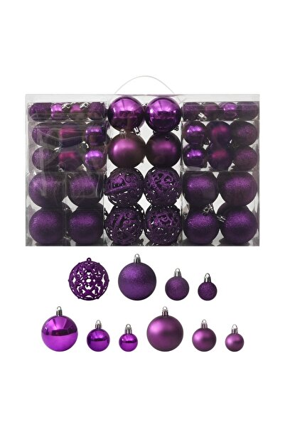Concept Set globuri de Crăciun, 100 piese, violet